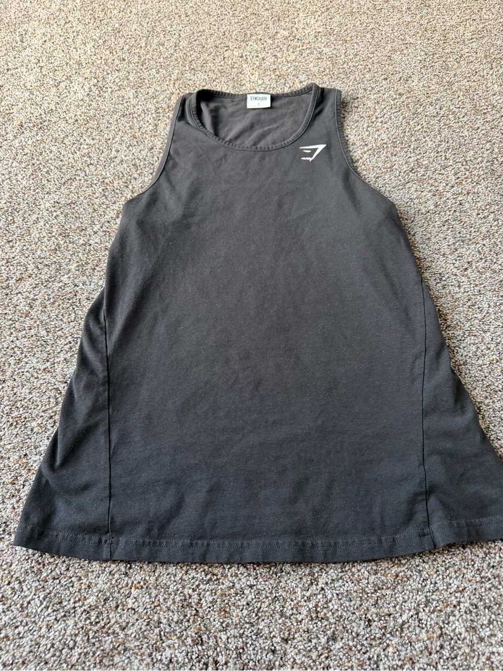 Gymshark Black Logo Tank Top Women's Small Sleeveless Workout Gym Athletic